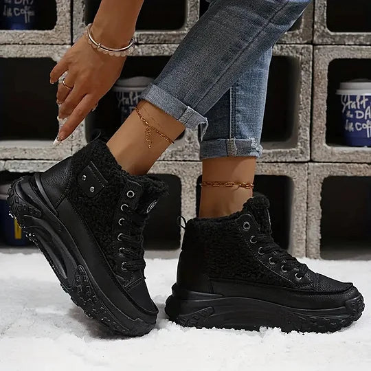 Ghislaine – Zimní boty z sametu a bavlny